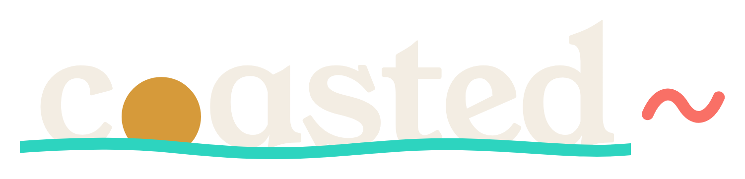 Coasted wordmark, light letters for dark backgrounds